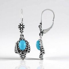 Orecchini in argento con Turchese Sleeping Beauty (Desert Chic)