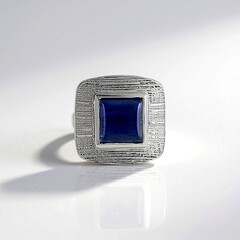 Ciondolo in argento con Cianite del Nepal (MONOSONO COLLECTION)
