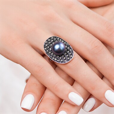 Anillo en plata con Perla Freshwater (Annette classic)