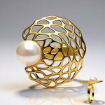 Anello in argento con Perla d'Acqua Dolce Bianca (TPC)