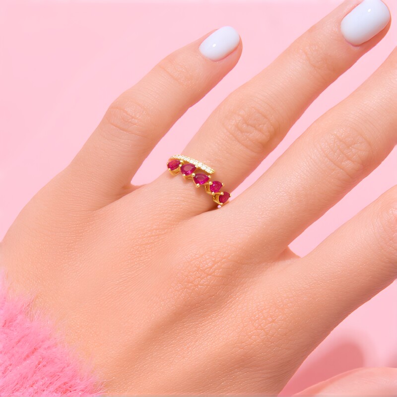 18K AAA Mozambique Ruby Gold Ring (CIRARI)
