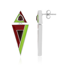 Pendientes en plata con Granate de Mozambique