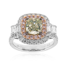 18K SI1 Green Diamond Gold Ring (CIRARI)