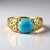 Anello in oro con Turchese Sleeping Beauty (Ornaments by de Melo)