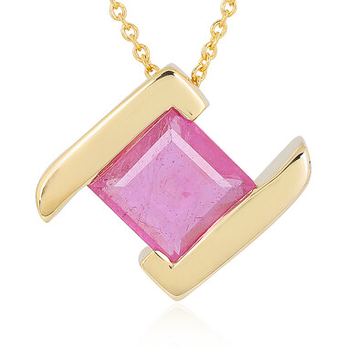 Pinkfarbener Madagaskar-Saphir-Silberhalskette