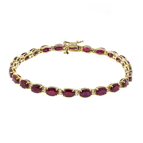 Bracelet en or et Rubis AAA du Mozambique (CIRARI)