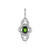 Russian Diopside Silver Pendant