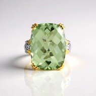 Grüner Amethyst-Silberring (Gems en Vogue)