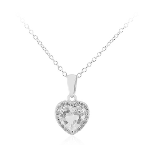 Collar en plata con Topacio blanco