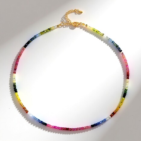 Collana in argento con Zaffiro Fancy