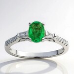 Anello in oro con Smeraldo Zambia AAA (CIRARI)