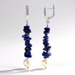 Lapis Lazuli Silver Earrings (Riya)