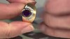 Zilveren ring met een amethist (de Melo)