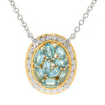 Zilveren halsketting met Mintgroene fluor apatieten (Gems en Vogue)