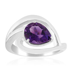 Zilveren ring met een Uruguay amethist