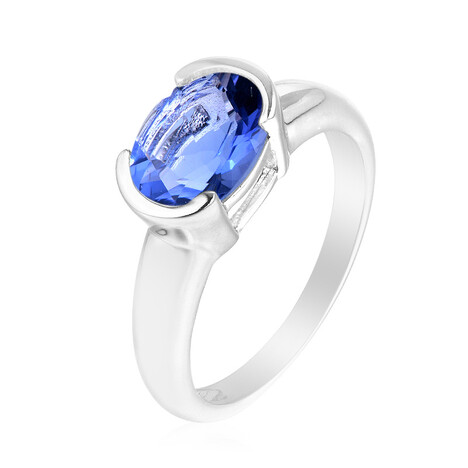 Anillo en plata con Fluorita de color cambiante