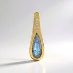 Ciondolo in argento con Labradorite Verde Maniry (de Melo)