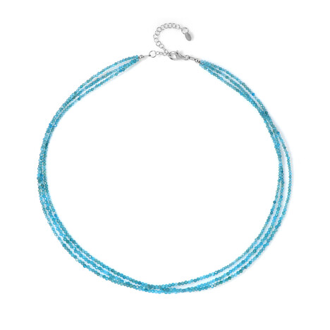 Collana in argento con Apatite Blu Neon