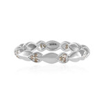 Zilveren ring met I2 Champagne Diamanten (de Melo Essence)