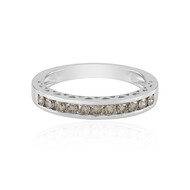 I2 Champagner-Brillant-Silberring (Ornaments by de Melo)