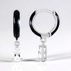 Orecchini in argento con Topazio Bianco