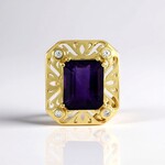 Ciondolo in argento con Ametista (Ornaments by de Melo)
