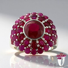 Anello in argento con Rubino del Madagascar