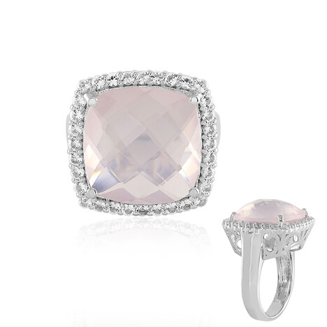 Rose Quartz Silver Ring