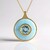 Collana in argento con Calcedonio Blu (KM by Juwelo)