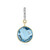 Ciondolo in oro con Topazio Blu Svizzero