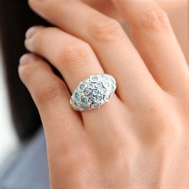 Zilveren ring met Ratanakiri zirkonen