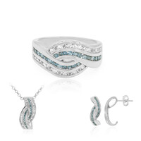 Anello in argento con Topazio Blu Londra