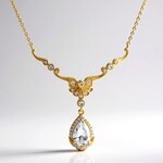 Collier en argent et Topaze blanche