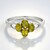 Anello placcato in platino con Tormalina Cuprian