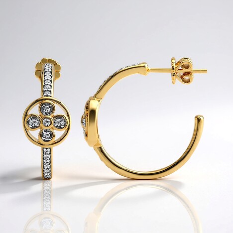 Orecchini in oro con Diamante SI1 (G) (Annette)