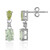 Boucles d'oreilles en argent et Améthyste verte
