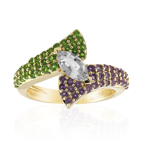 Anillo en oro con Zafiro blanco (Adela Gold)