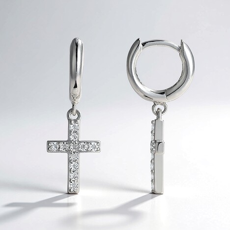 Orecchini in argento con Topazio Bianco