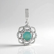 Pendentif en argent et Grandidierite