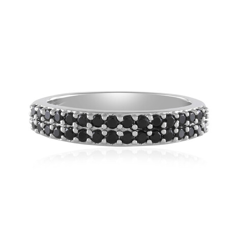 Schwarzer Spinell-Silberring