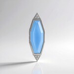 Ciondolo in argento con Onice Blu (MONOSONO COLLECTION)