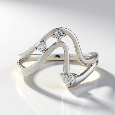 Anello in argento con Diamante I2 (H) (de Melo Essence)