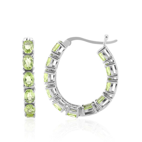 Peridot-Silberohrringe