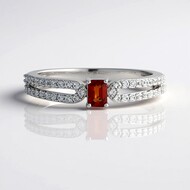Anello in argento con Rubino Tanzania
