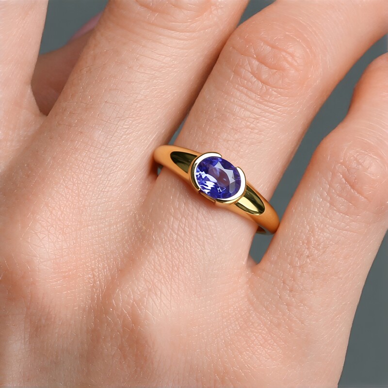 Tanzanite Silver Ring (Adela Silber)