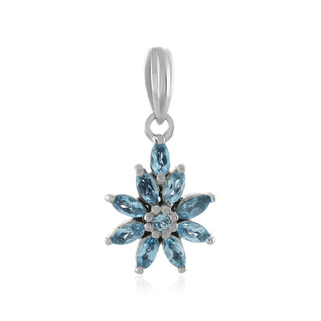 Pendentif en argent et Topaze bleu Suisse