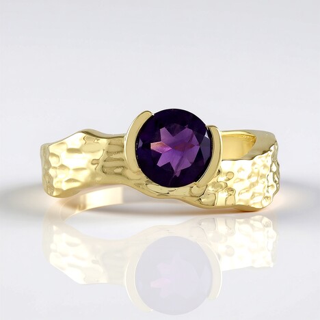 Anello in argento con Ametista (MONOSONO COLLECTION)