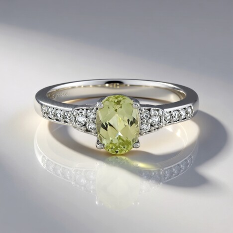 Anello in argento con Kunzite Canarino