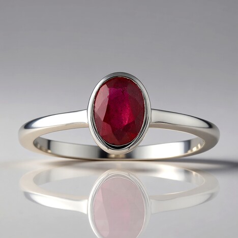 Anello in argento con Rubino Bemainty