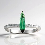 Zilveren ring met een indigoliet (Adela Silber)